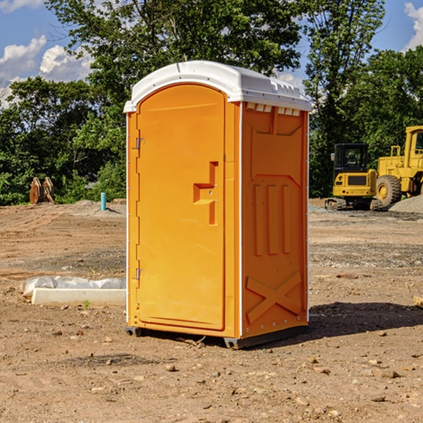 how often are the portable restrooms cleaned and serviced during a rental period in Riverton Illinois